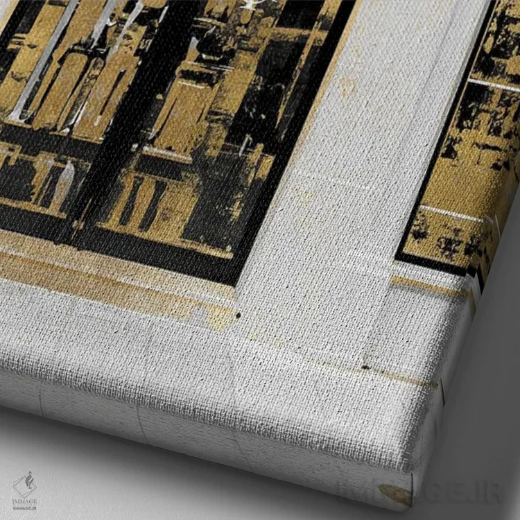 تابلو دکوراتیو ورودی طراح IX اثر مدلین بلیک - نمای نزدیک بافت بوم