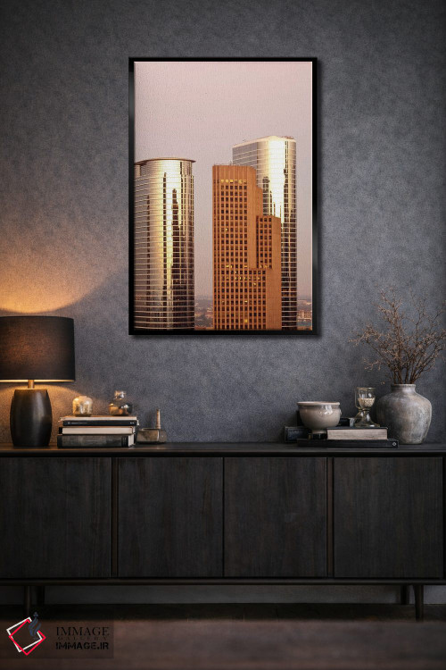 تابلو دکوراتیو افق شهری مرکز شهر II، هیوستون، تگزاس اثر مایکل دفریتاس - D3B