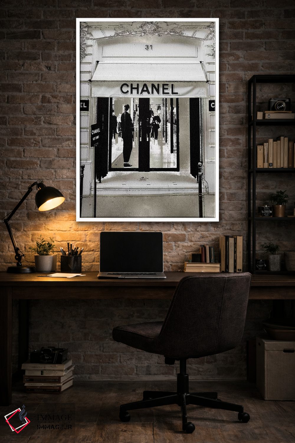 تابلو دکوراتیو ورودی طراح II اثر مدلین بلیک - D3W