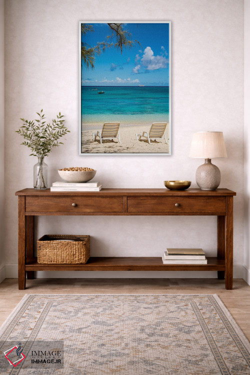 تابلو دکوراتیو ساحل فرماندار، جزیره گرند ترک، جزایر ترک و کایکوس، کارائی… اثر مایکل دفریتاس - D2W