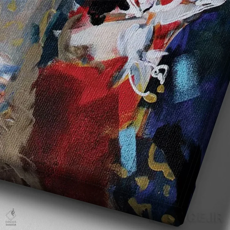 تابلو دکوراتیو مادونا طلایی II اثر مارینا دل پوزو - نمای نزدیک بافت بوم