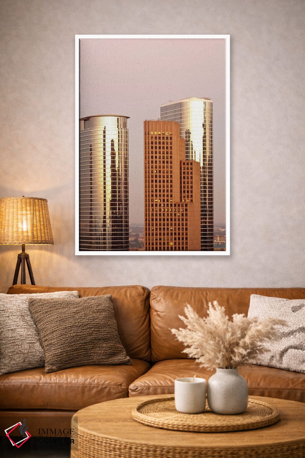 تابلو دکوراتیو افق شهری مرکز شهر II، هیوستون، تگزاس اثر مایکل دفریتاس - D4W