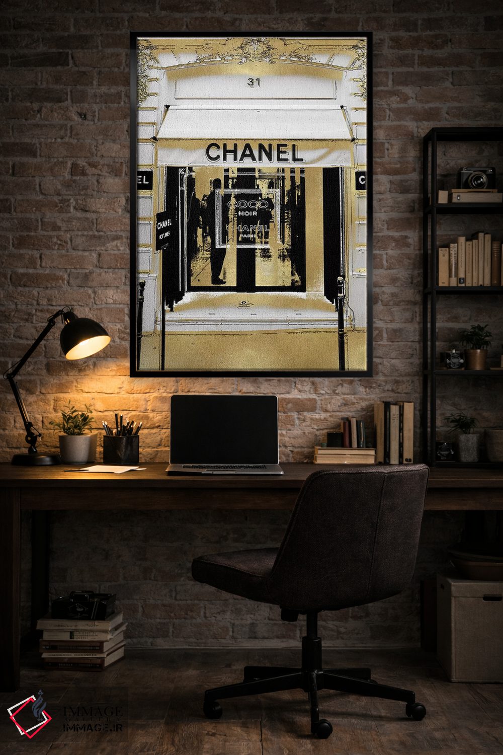 تابلو دکوراتیو ورودی طراح I اثر مدلین بلیک - D5B