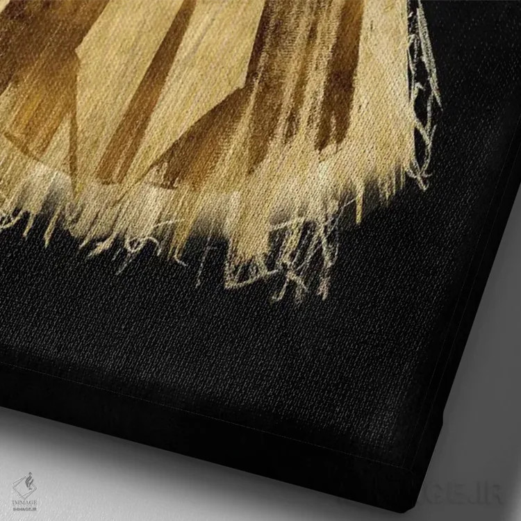 تابلو دکوراتیو پیراهن مد روز اثر مدلین بلیک - نمای نزدیک بافت بوم