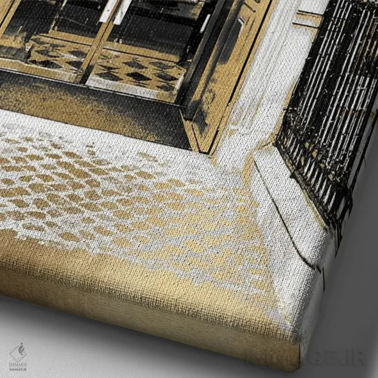 تابلو دکوراتیو ورودی طراح VIII اثر مدلین بلیک - نمای نزدیک بافت بوم