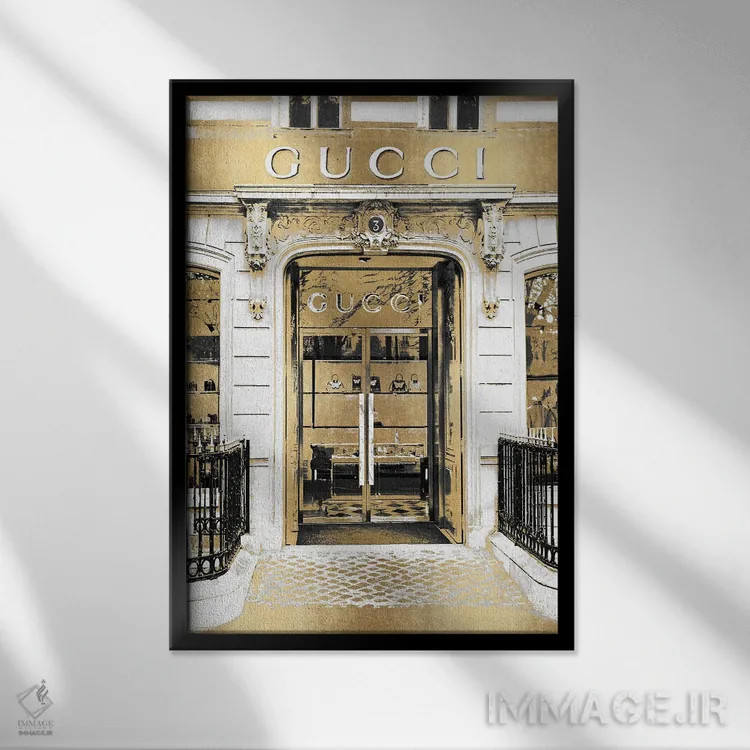 تابلو دکوراتیو ورودی طراح VIII اثر مدلین بلیک - نمای قابدار مشکی