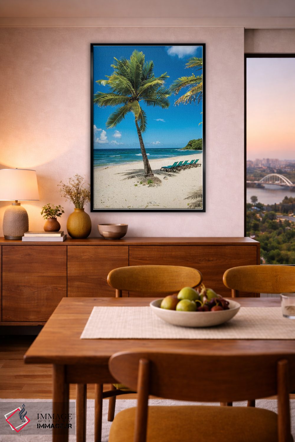 تابلو دکوراتیو ساحل ریزورت کارامبولا، سنت کروآ، جزایر ویرجین آمریکا اثر مایکل دفریتاس - D6B