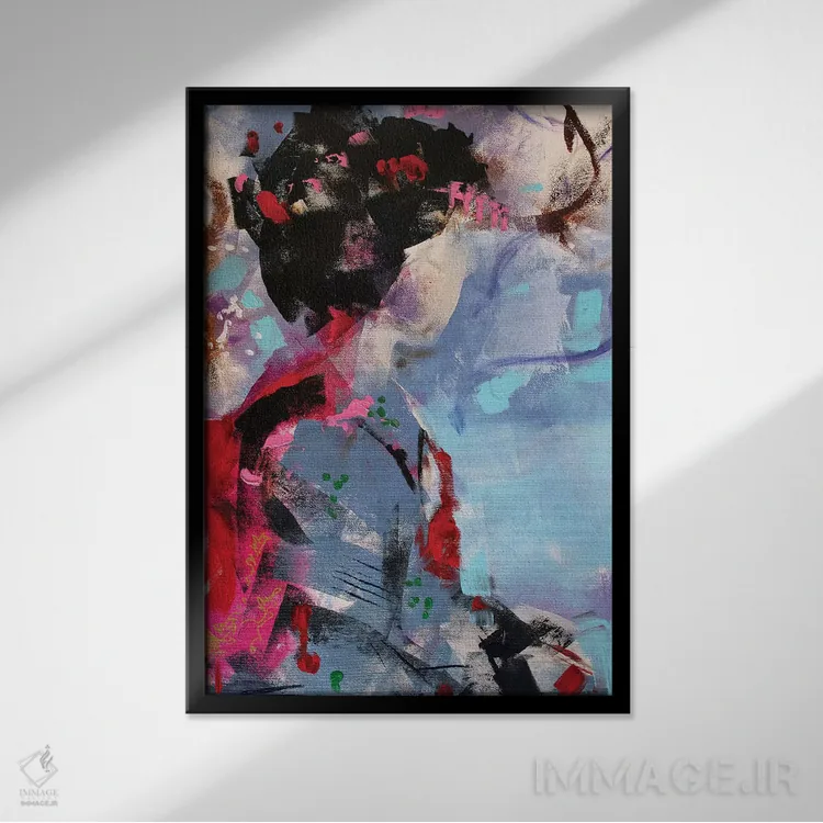 تابلو دکوراتیو گیشای کوچک II اثر مارینا دل پوزو - نمای قابدار مشکی