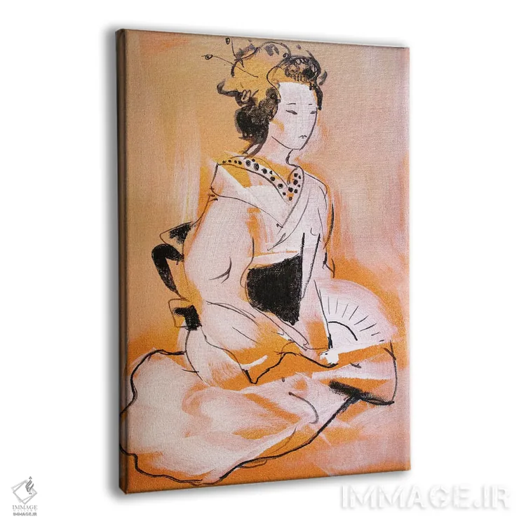 تابلو دکوراتیو گیشای کوچک V اثر مارینا دل پوزو - نمای پرسپکتیو محصول