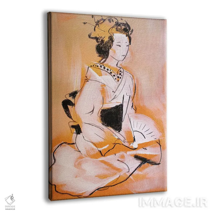 تابلو دکوراتیو گیشای کوچک V اثر مارینا دل پوزو - نمای پرسپکتیو محصول