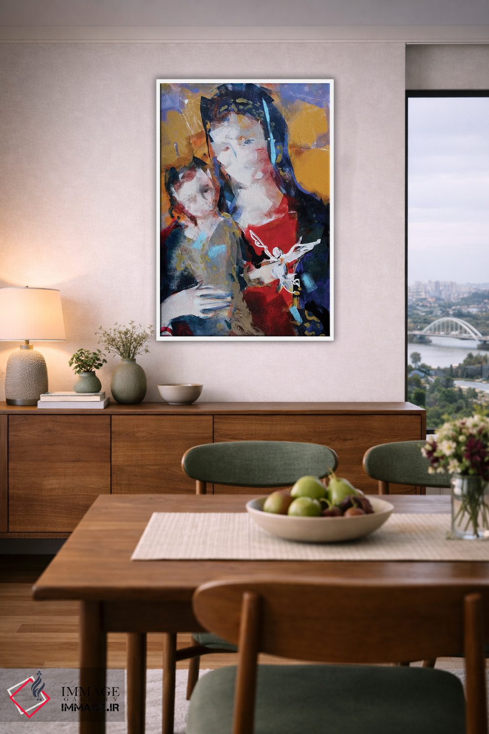 تابلو دکوراتیو مادونا طلایی II اثر مارینا دل پوزو - D6W