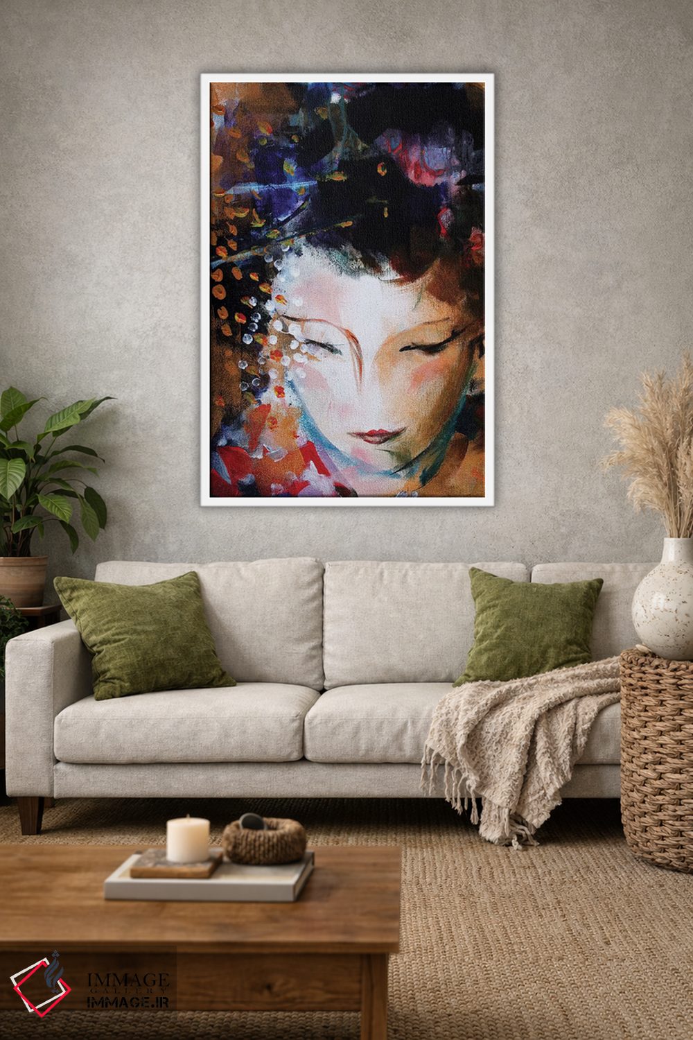 تابلو دکوراتیو چهره گیشا اثر مارینا دل پوزو - D1W