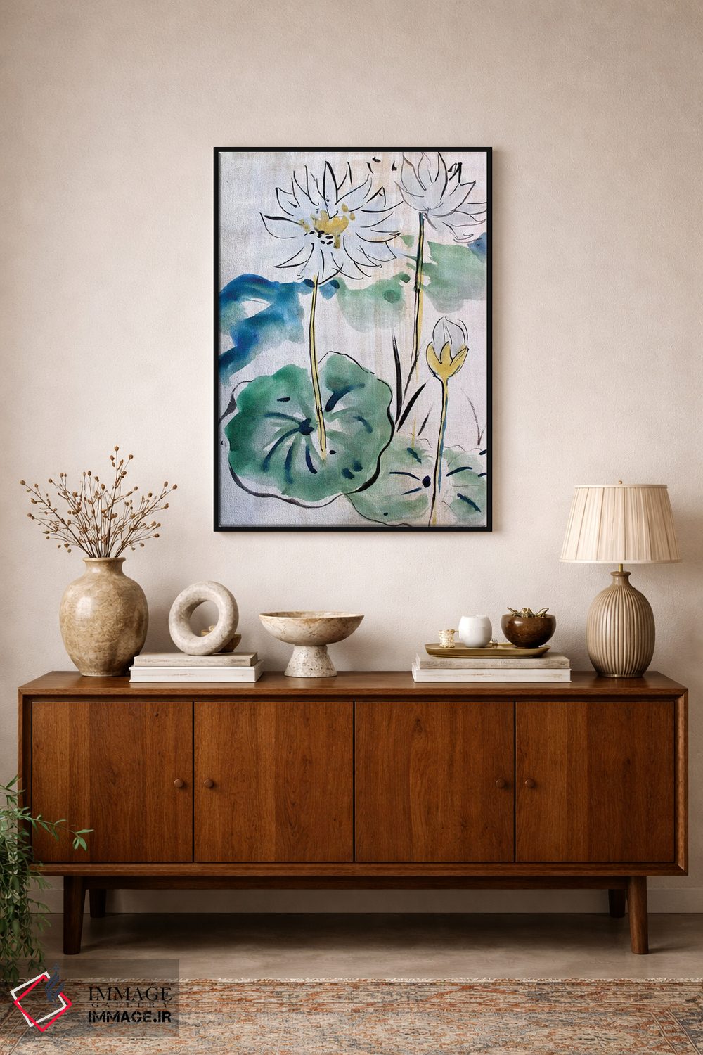 تابلو دکوراتیو ضربه قلم چینی II اثر مارینا دل پوزو - D2B