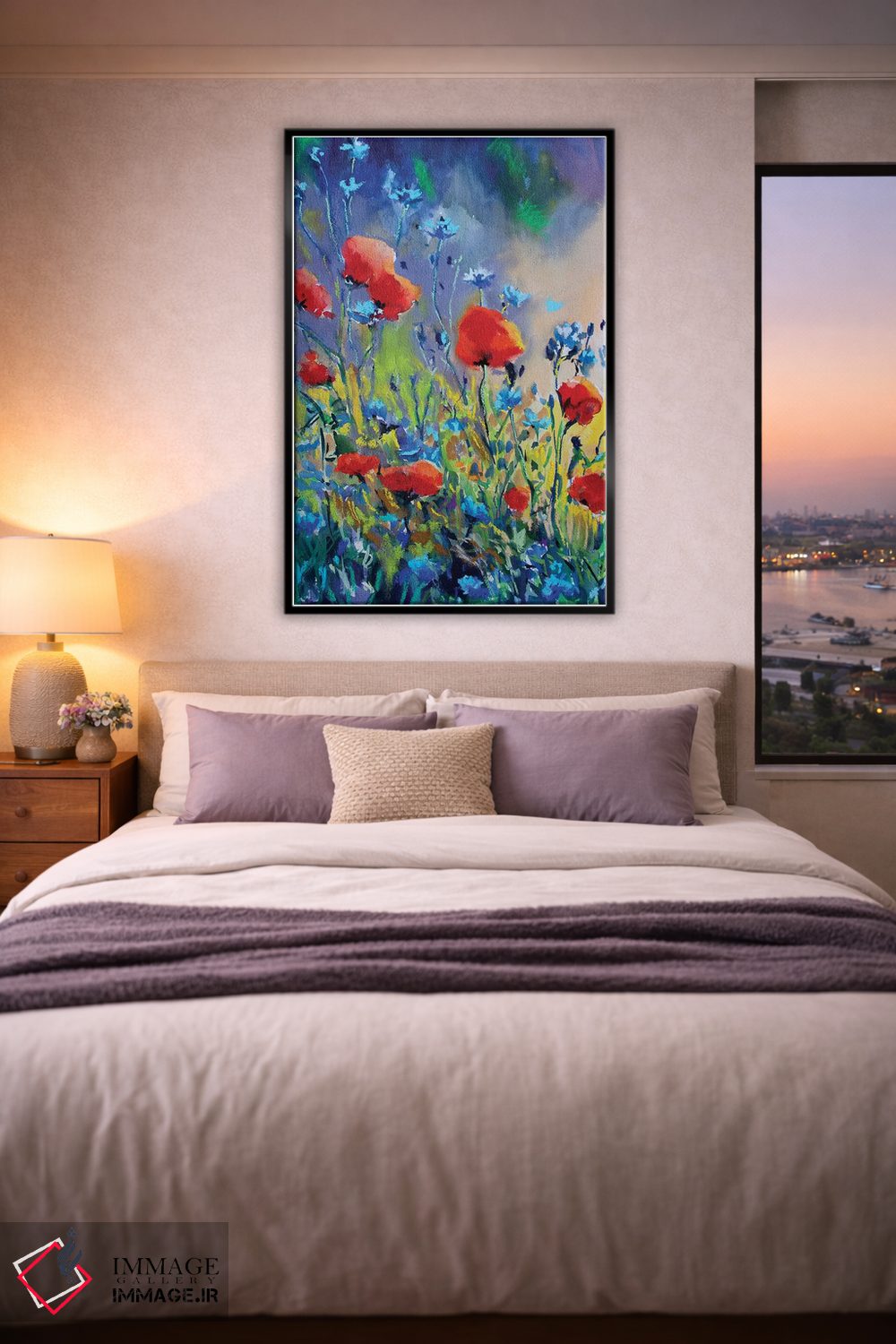 تابلو دکوراتیو گل های قرمز II اثر مارینا دل پوزو - D6B