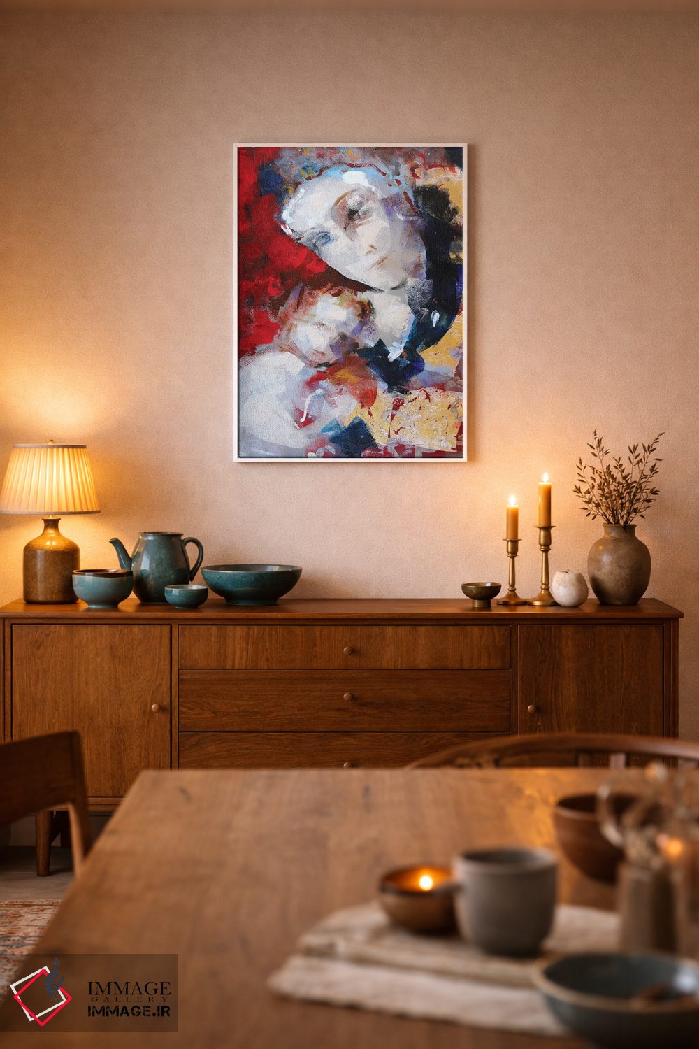 تابلو دکوراتیو مادونا طلایی I اثر مارینا دل پوزو - D6W