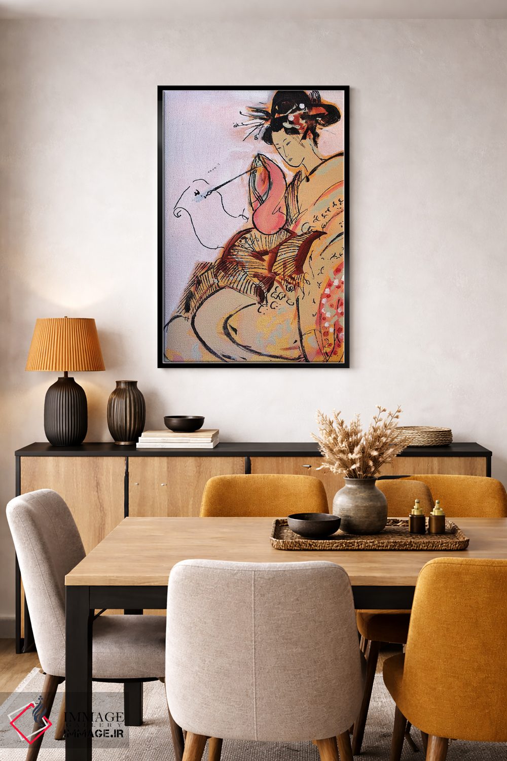 تابلو دکوراتیو گیشای کوچک VI اثر مارینا دل پوزو - D5B