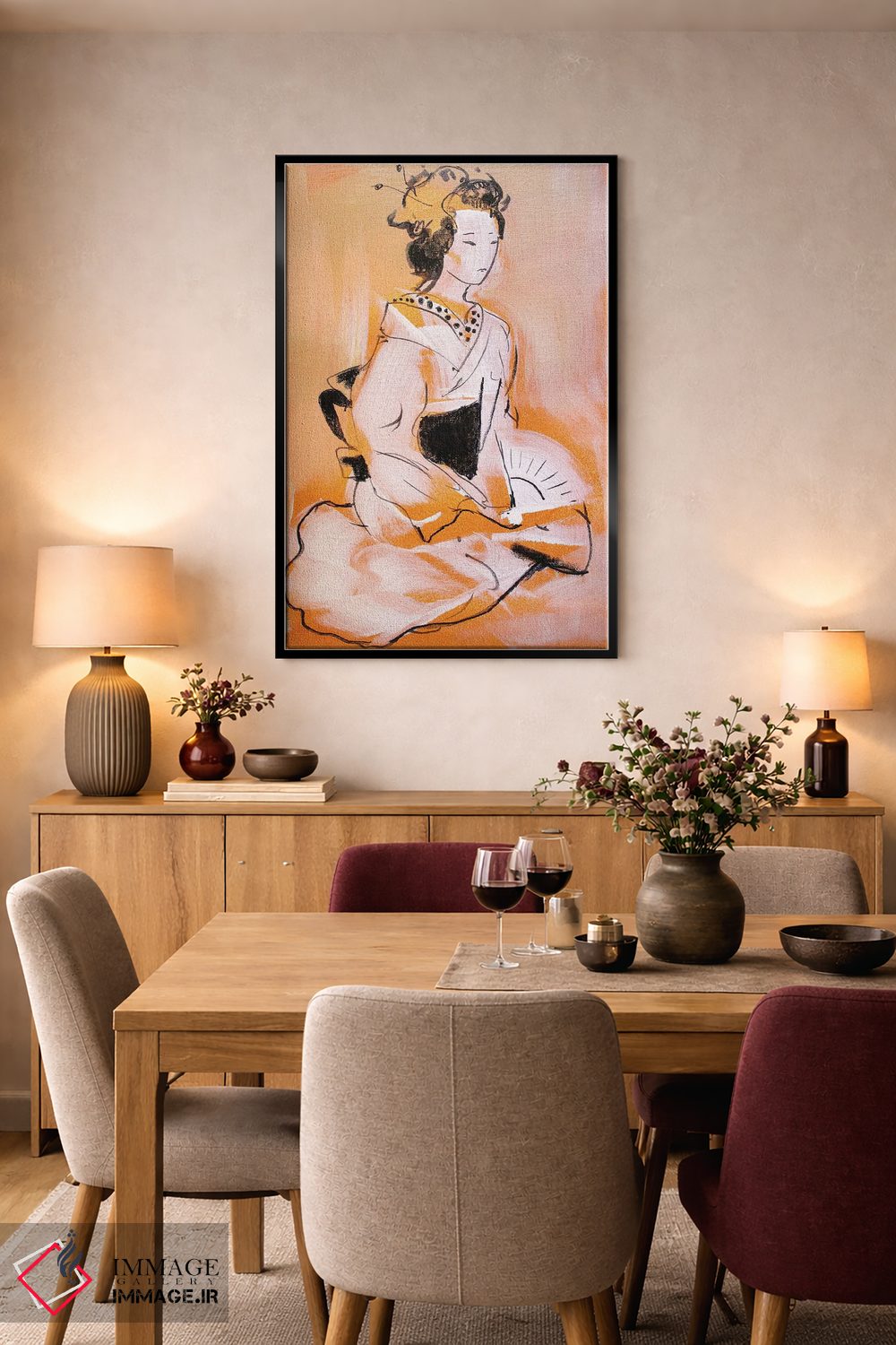 تابلو دکوراتیو گیشای کوچک V اثر مارینا دل پوزو - D3B