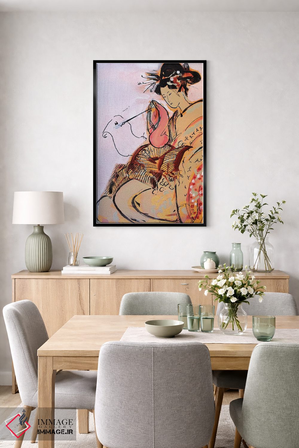 تابلو دکوراتیو گیشای کوچک VI اثر مارینا دل پوزو - D6B