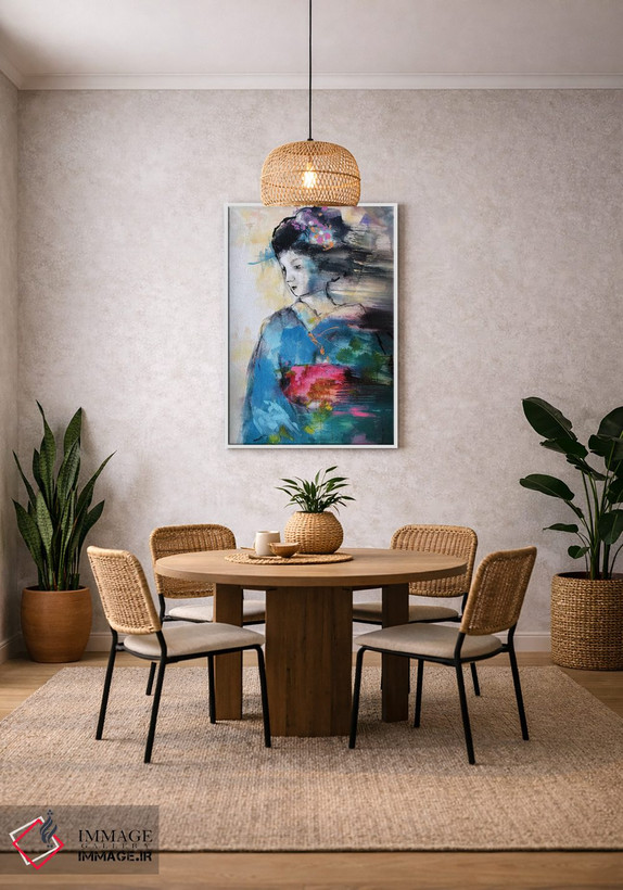 تابلو دکوراتیو گیشای آبی اثر مارینا دل پوزو - D4W