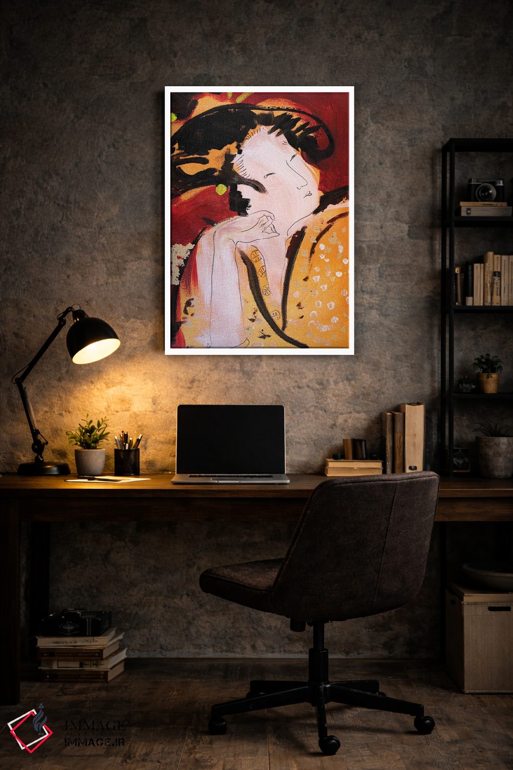 تابلو دکوراتیو گیشای کوچک IV اثر مارینا دل پوزو - D6W