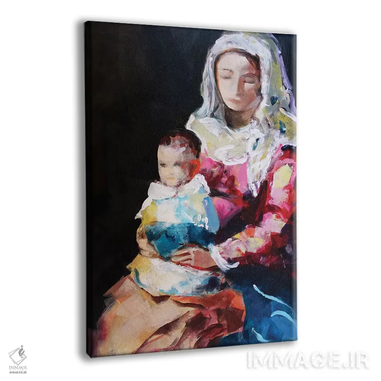 تابلو دکوراتیو مادونا XVII اثر مارینا دل پوزو - نمای پرسپکتیو محصول