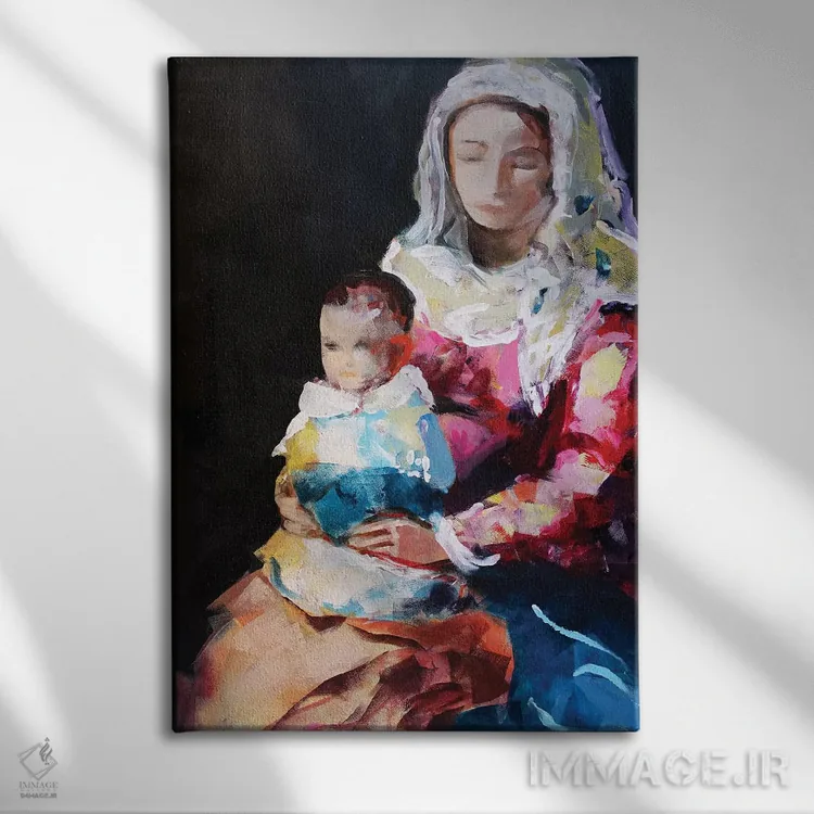 تابلو دکوراتیو مادونا XVII اثر مارینا دل پوزو - نمای روبهرو روی دیوار