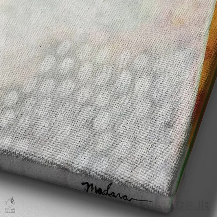 تابلو دکوراتیو خرس پیکاسو اثر مادارا میسون - نمای نزدیک بافت بوم