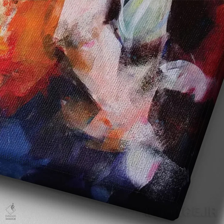 تابلو دکوراتیو مادونا X اثر مارینا دل پوزو - نمای نزدیک بافت بوم