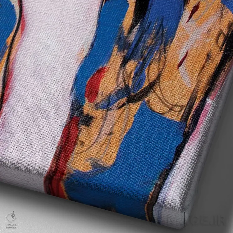 تابلو دکوراتیو دو گیشا II اثر مارینا دل پوزو - نمای نزدیک بافت بوم