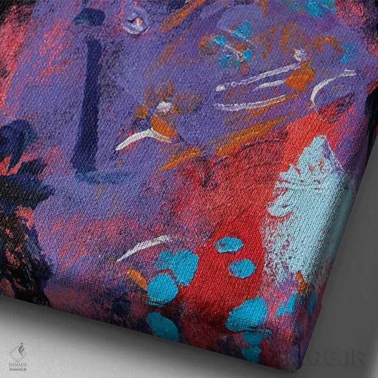 تابلو دکوراتیو گیشا ششم اثر مارینا دل پوزو - نمای نزدیک بافت بوم