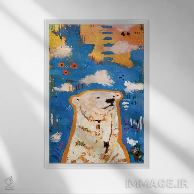 تابلو دکوراتیو نانوک اثر مادارا میسون - نمای قابدار سفید