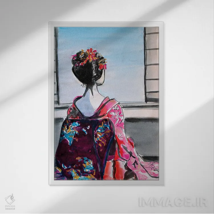 تابلو دکوراتیو پنجره اثر مارینا دل پوزو - نمای قابدار سفید