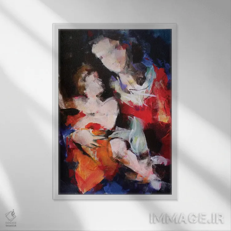 تابلو دکوراتیو مادونا X اثر مارینا دل پوزو - نمای قابدار سفید