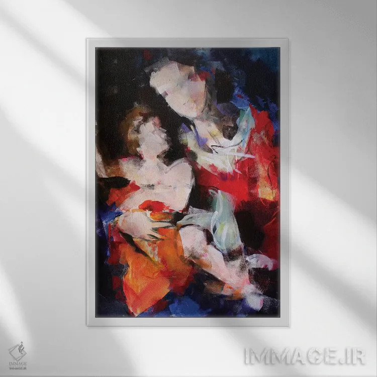 تابلو دکوراتیو مادونا X اثر مارینا دل پوزو - نمای قابدار سفید