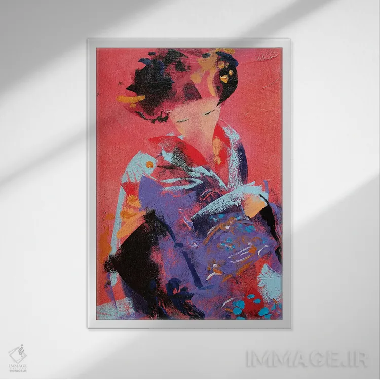 تابلو دکوراتیو گیشا ششم اثر مارینا دل پوزو - نمای قابدار سفید