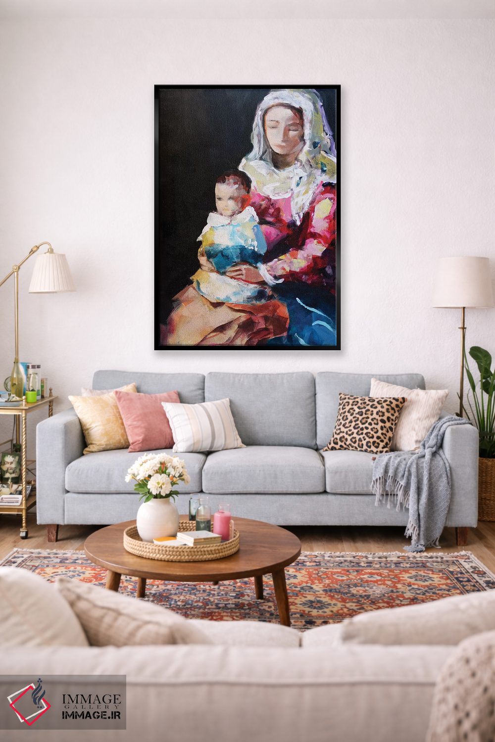 تابلو دکوراتیو مادونا XVII اثر مارینا دل پوزو - D1B