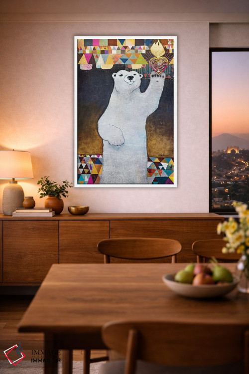 تابلو دکوراتیو قلب مقدس قطبی اثر مادارا میسون - D2W