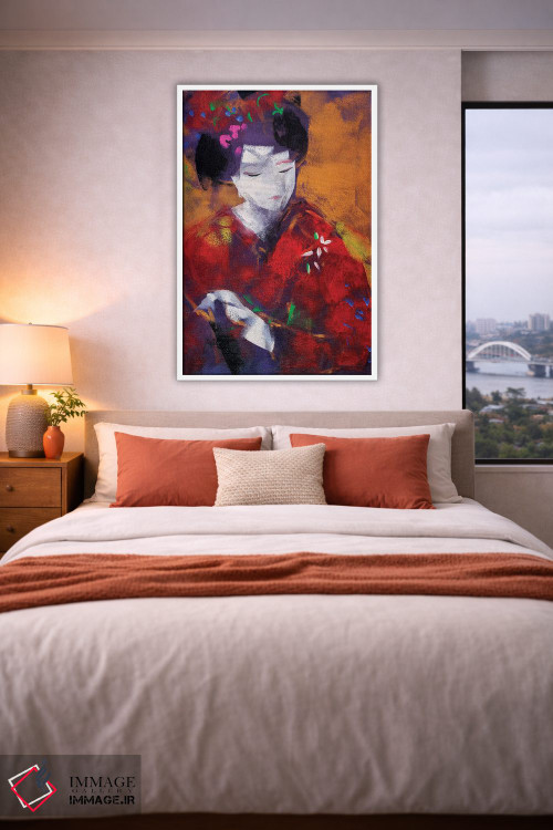 تابلو دکوراتیو گیشای قرمز I اثر مارینا دل پوزو - D4W
