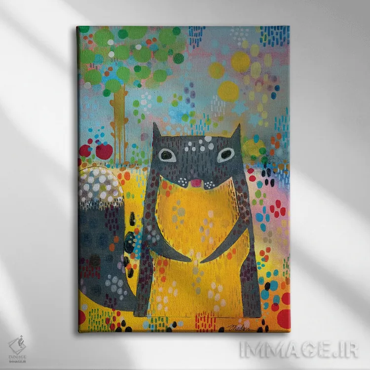 تابلو دکوراتیو سنجاب اثر مادارا میسون - نمای روبهرو روی دیوار