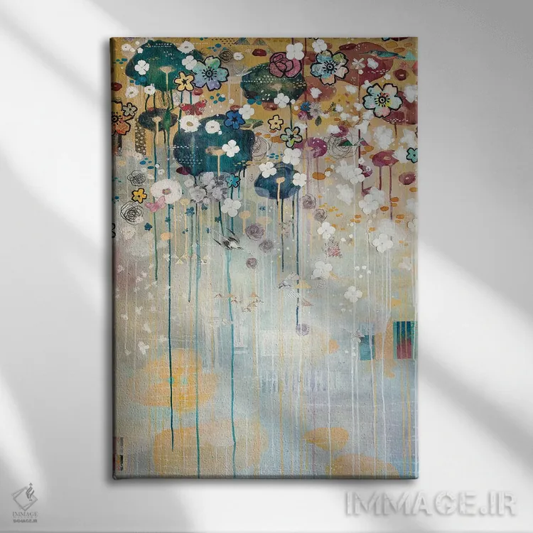 تابلو انتزاعی جوهره اثر مادارا میسون - نمای روبهرو روی دیوار