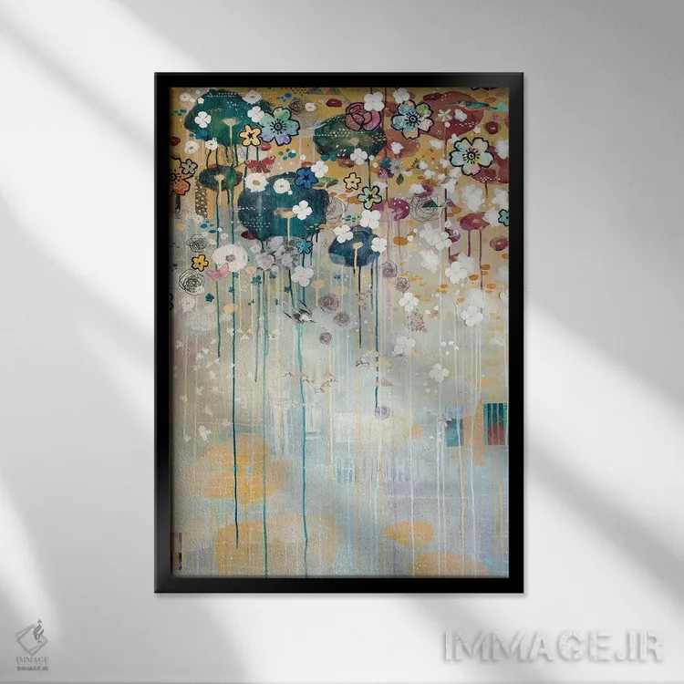 تابلو انتزاعی جوهره اثر مادارا میسون - نمای قابدار مشکی