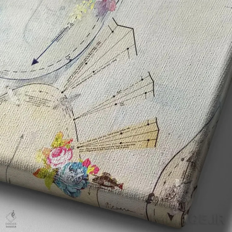 تابلو دکوراتیو جغد اتحاد اثر مادارا میسون - نمای نزدیک بافت بوم