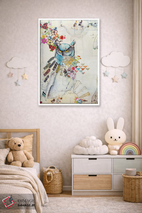 تابلو دکوراتیو جغد اتحاد اثر مادارا میسون - D4W