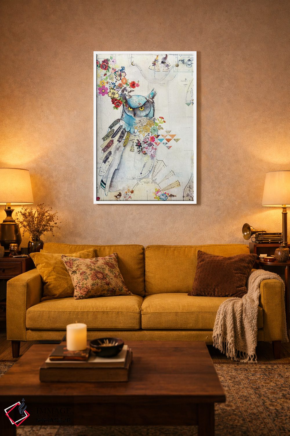 تابلو دکوراتیو جغد اتحاد اثر مادارا میسون - D3W