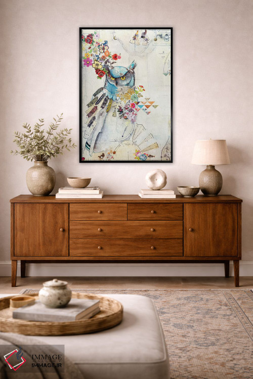 تابلو دکوراتیو جغد اتحاد اثر مادارا میسون - D5B