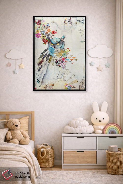 تابلو دکوراتیو جغد اتحاد اثر مادارا میسون - D6B