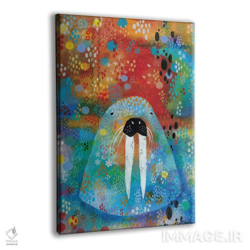 تابلو دکوراتیو من شیر دریایی هستم اثر مادارا میسون - نمای پرسپکتیو محصول
