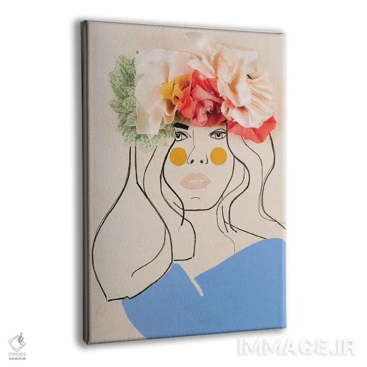 تابلو دکوراتیو سر گل یک اثر مردیت استیل - نمای پرسپکتیو محصول