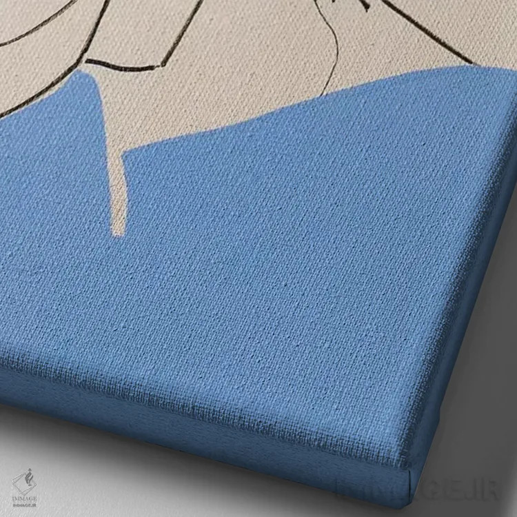 تابلو دکوراتیو سر گل یک اثر مردیت استیل - نمای نزدیک بافت بوم