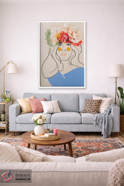 تابلو دکوراتیو سر گل یک اثر مردیت استیل - D1W